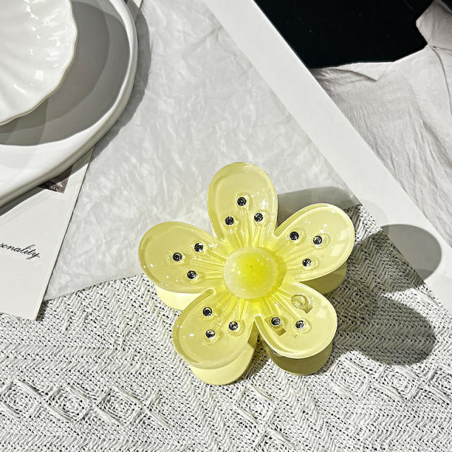 Gradient Candy Color Diamond Egg Flower hair clips hair claw clips