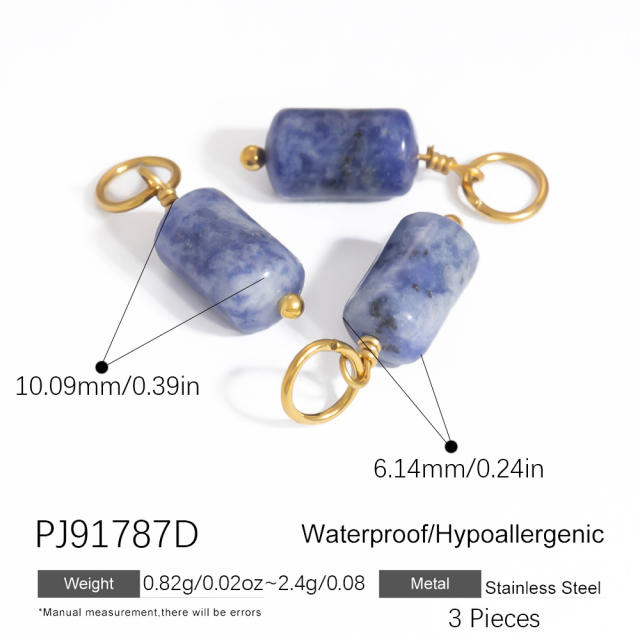Natural stone jewelry accessories handmade DIY stainless steel pendant necklace bracelet earrings accessories