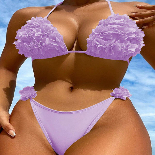 Sexy 3D flower Bikini Swimsuit
