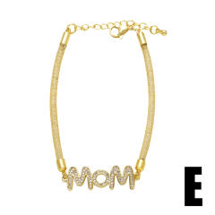 Hot sale hollow out heart diamond mother's day bracelet