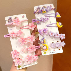 Sweet Pink Cherry Blossom Hairpin Super Fairy Girl's hair clips set