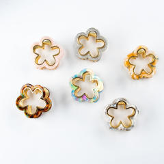4cm small flower hollow out hair claw clips