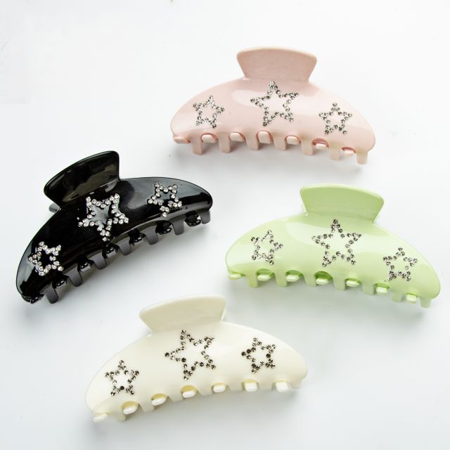 9cm Hair Gripper Hair Clip rhinestone star hair claw clips