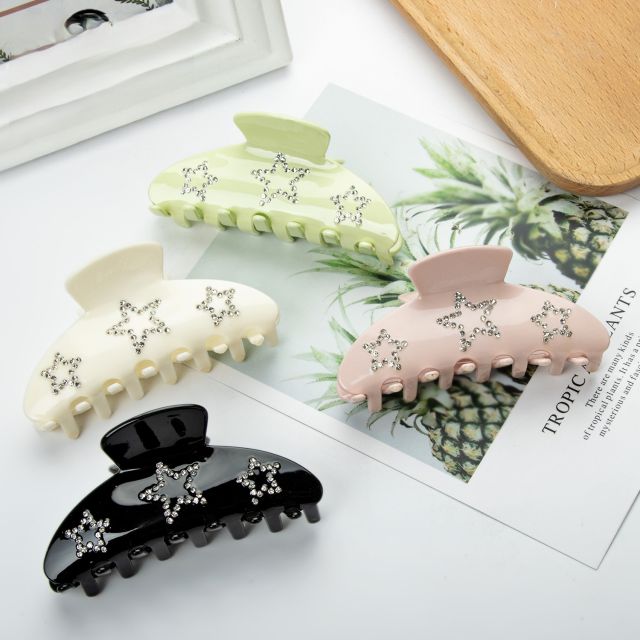 9cm Hair Gripper Hair Clip rhinestone star hair claw clips