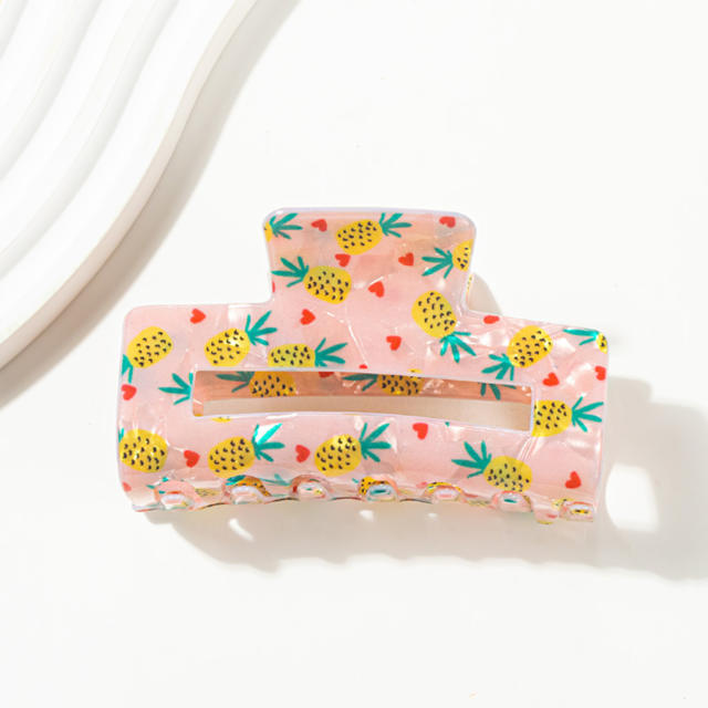Korean Style Hair Claw Clip Fruit Pattern Spring Women's Handmade PVC Hair clips