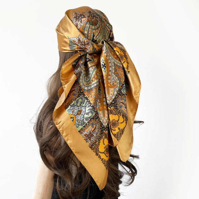 Classic paisley pattern scarf women's trend shawl stain scarf 90cm square scarf head scarf