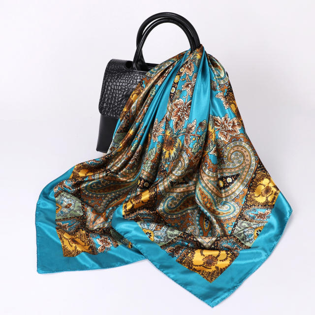 Classic paisley pattern scarf women's trend shawl stain scarf 90cm square scarf head scarf