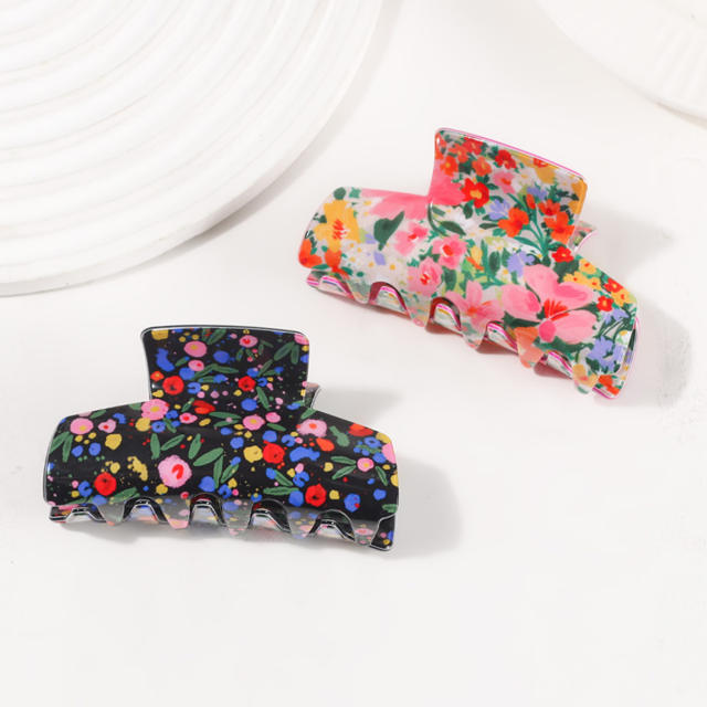 Korean fashion spring floral hair claw clips 8.5cm