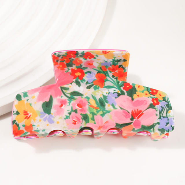 Korean fashion spring floral hair claw clips 8.5cm