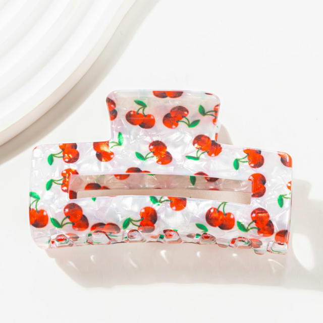 Korean Style Hair Claw Clip Fruit Pattern Spring Women's Handmade PVC Hair clips