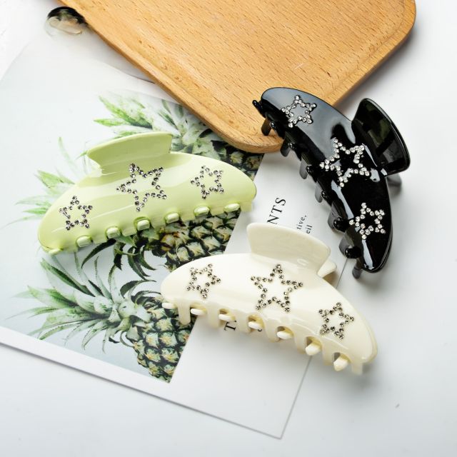 9cm Hair Gripper Hair Clip rhinestone star hair claw clips