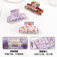 Korean fashion spring floral hair claw clips 8.5cm
