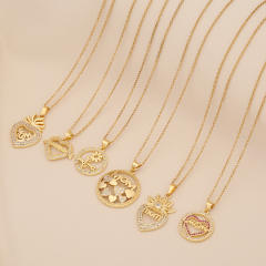 Letter mom Heart-shaped Light Luxury pendant stainless steel chain necklace