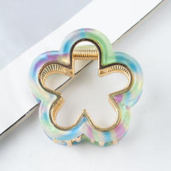 4cm small flower hollow out hair claw clips