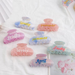 PVC 8cm Hot Sale Hair claw Clips