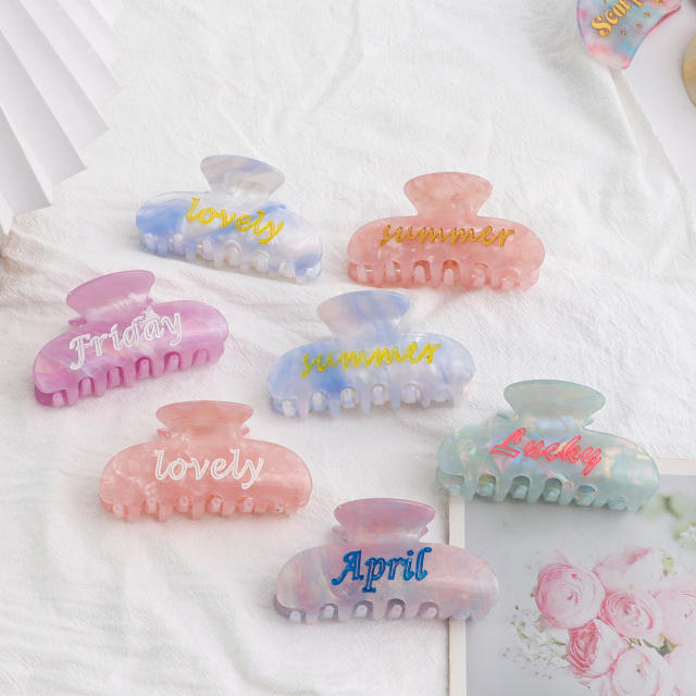 PVC 8cm Hot Sale Hair claw Clips