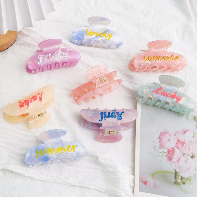 PVC 8cm Hot Sale Hair claw Clips