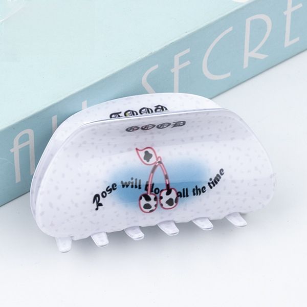 8.5cm Hair Grips Floral Print Hair Clips