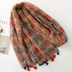 Boho national pattern fashion scarf
