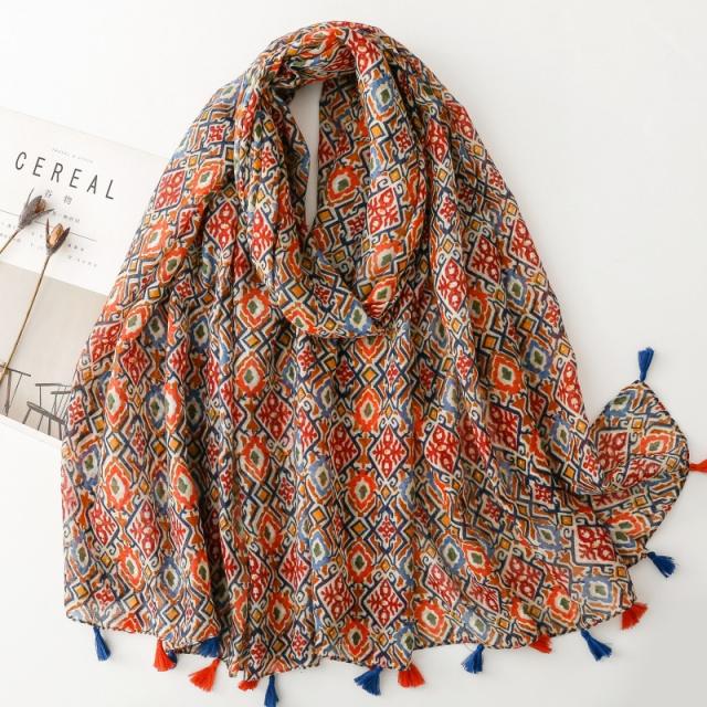 Boho national pattern fashion scarf