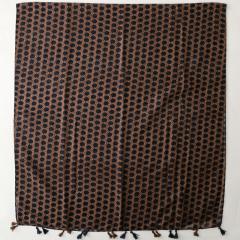 Boho dark brown color polka dots pattern scarf