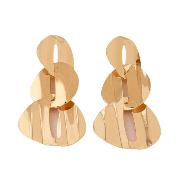 Geometric Multi-layer Round Earrings alloy earrings
