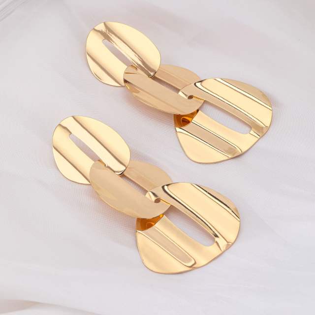 Geometric Multi-layer Round Earrings alloy earrings
