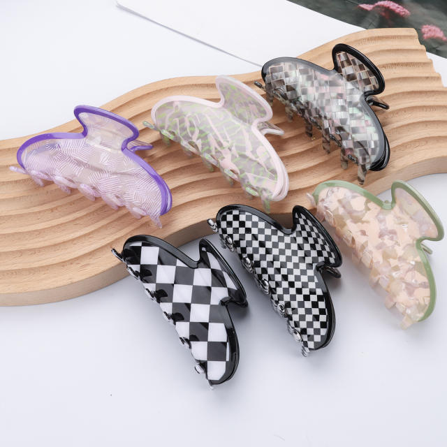 9cm PVC Material Ladies Hair Clips hair claw clips