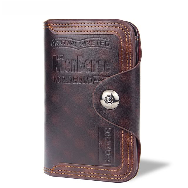 Men's Wallet Handmade Vintage Leather Multiple Card Slots Durable Zipper wallet