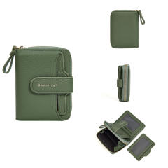 Ladies Short Wallet Fashionable Button Multi-card Slot Coin Purse Korean PU leather wallet