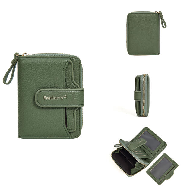 Ladies Short Wallet Fashionable Button Multi-card Slot Coin Purse Korean PU leather wallet