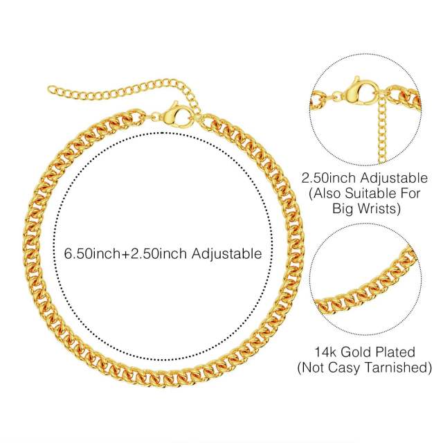 Minimalist Ins Style Bracelet Stainless Steel Chain Women's suit 18K Titanium Steel Chain Simple Bracelet