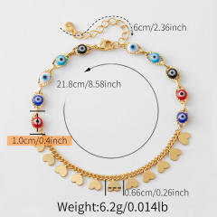 18KG evil eye bead copper anklet
