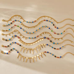 18KG evil eye bead copper anklet