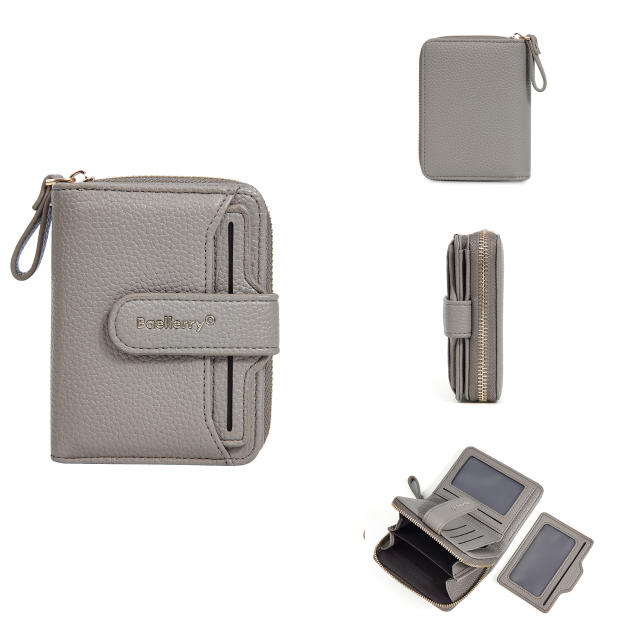Ladies Short Wallet Fashionable Button Multi-card Slot Coin Purse Korean PU leather wallet