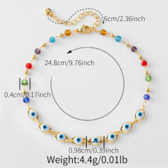 18KG evil eye bead copper anklet