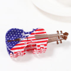 11cm creative Guitar PVC material hair claw clips