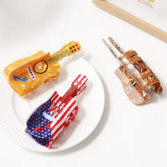 11cm creative Guitar PVC material hair claw clips