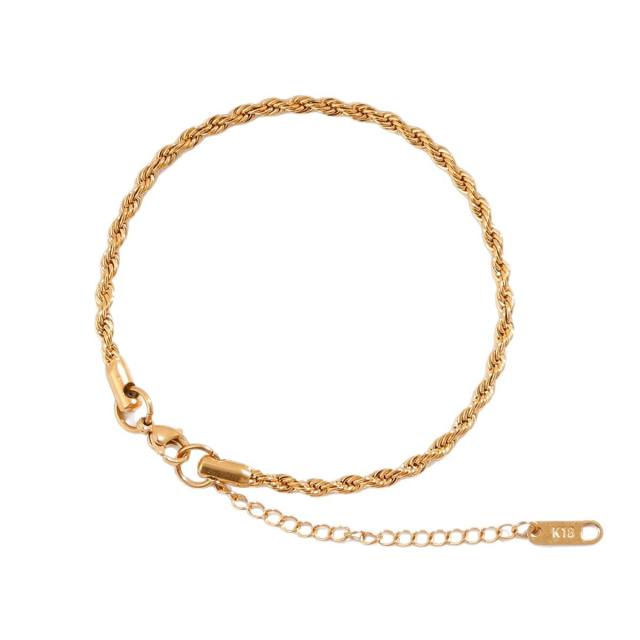 Minimalist Ins Style Bracelet Stainless Steel Chain Women's suit 18K Titanium Steel Chain Simple Bracelet