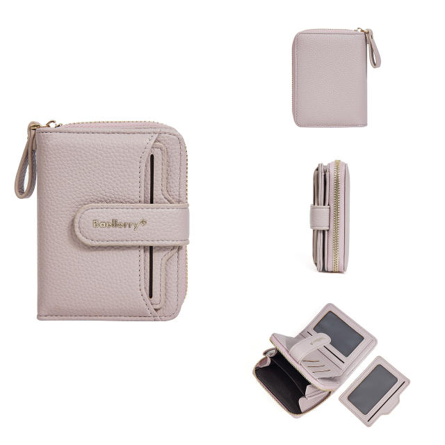 Ladies Short Wallet Fashionable Button Multi-card Slot Coin Purse Korean PU leather wallet