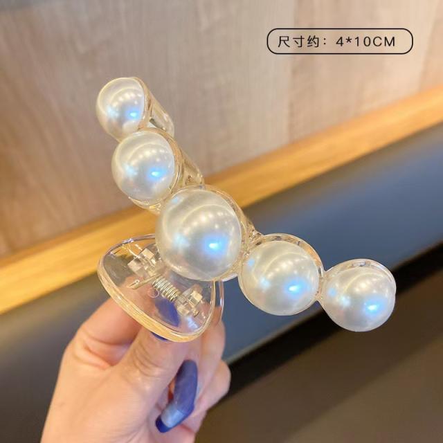 Explosive Elegant Pearl Grab Clip Women's Summer large hair claw clips