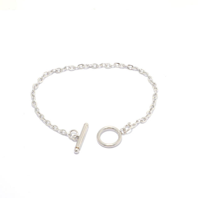 Personalized Geometric chain Necklace diy stainless steel bracelet toggle chain