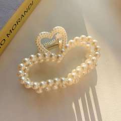 Explosive Elegant Pearl Grab Clip Women's Summer large hair claw clips