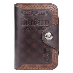 Men's Wallet Handmade Vintage Leather Multiple Card Slots Durable Zipper wallet