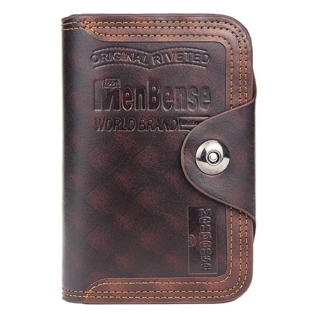 Men's Wallet Handmade Vintage Leather Multiple Card Slots Durable Zipper wallet