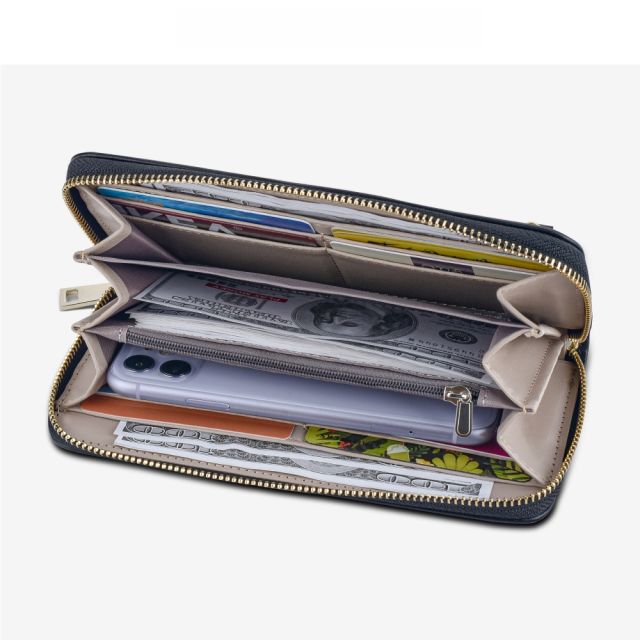 Women's Wallet Zipper Bag Multi-functional Long Wallet Multi-card Holder Clutch Bag for Women purse