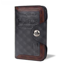 Men's Wallet Handmade Vintage Leather Multiple Card Slots Durable Zipper wallet