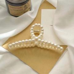 Explosive Elegant Pearl Grab Clip Women's Summer large hair claw clips