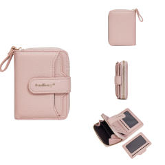 Ladies Short Wallet Fashionable Button Multi-card Slot Coin Purse Korean PU leather wallet