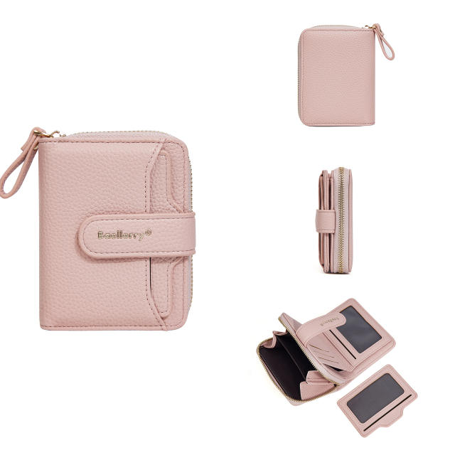 Ladies Short Wallet Fashionable Button Multi-card Slot Coin Purse Korean PU leather wallet